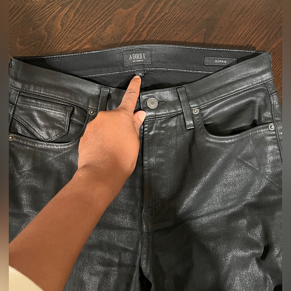 AGOLDE BLACK WAX JEANS SIZE 28 | PRE OWNED CONDITION